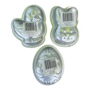 Lot of 3 Mini Easter Cake Pans
